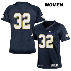 Notre Dame Fighting Irish Women's Mick Assaf #32 Navy Under Armour No Name Authentic Stitched College NCAA Football Jersey CWM3399FT